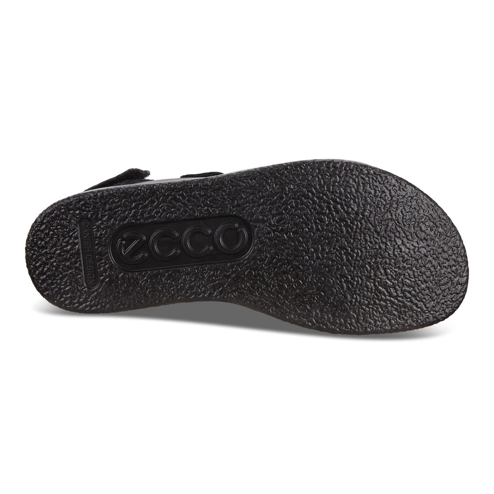 ECCO Womens Sandals Black - Flowt Flat - GLB-246053